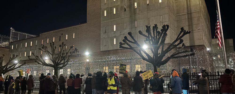 Crowd outside the Wyatt in CF, RI